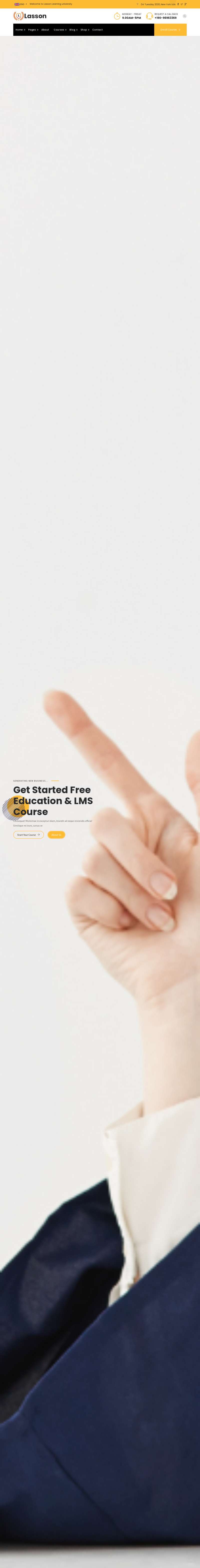 LMS课程教育网站HTML模板