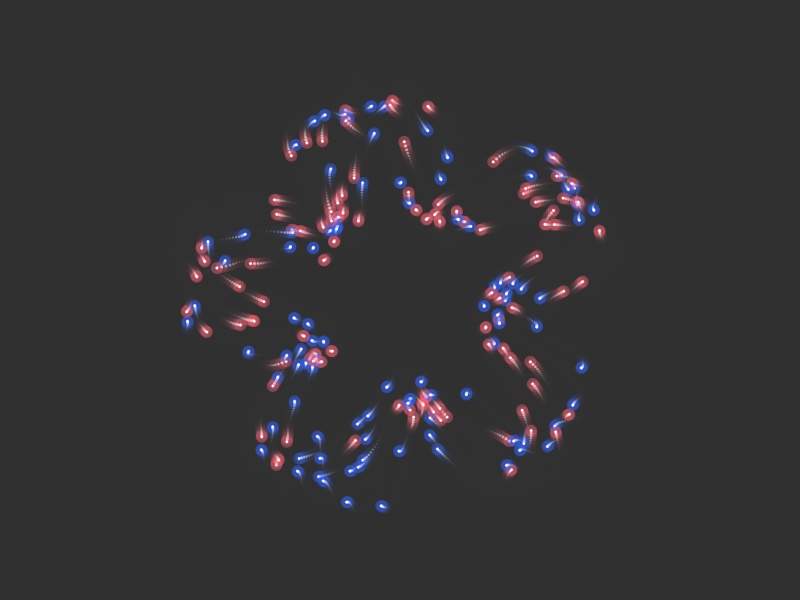 html5 canvas星型粒子结构动画特效