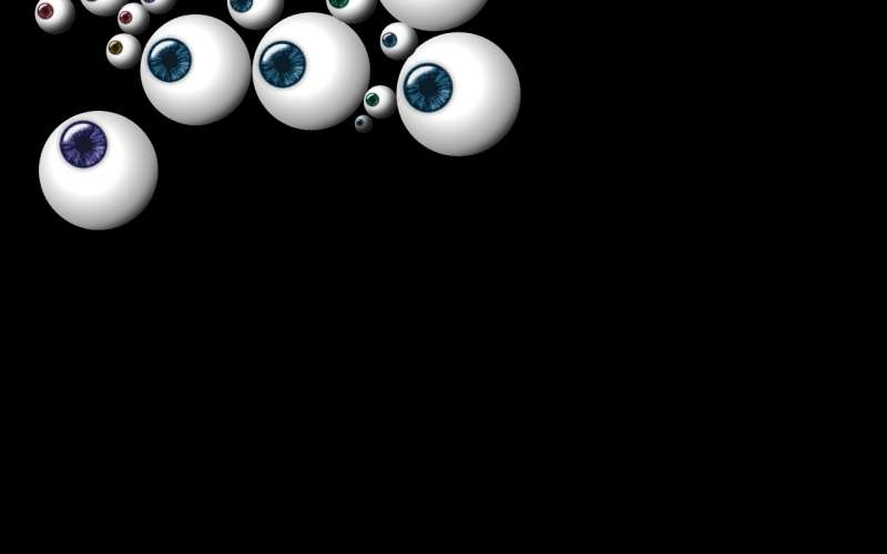 html5 canvas绘制眼睛跟随鼠标特效