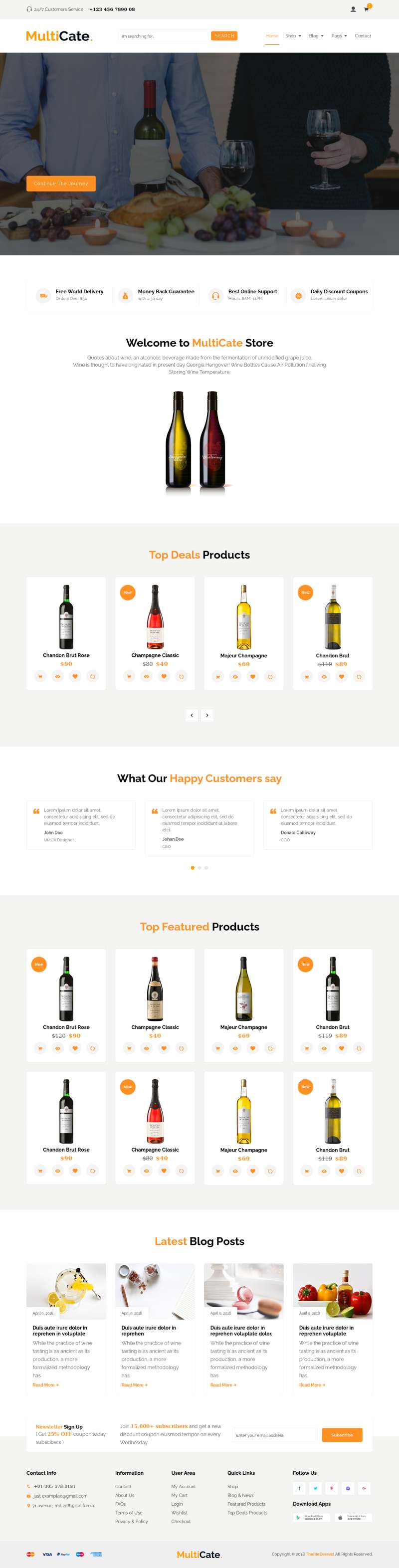 Bootstrap在线红酒电商网站模板