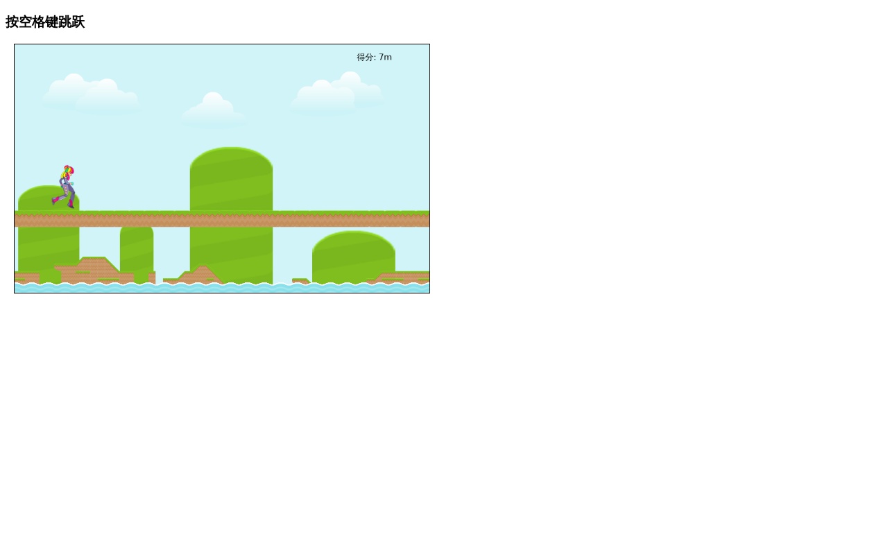 html5簡單的跑酷小游戲源碼