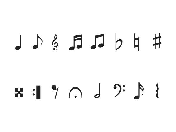 实用的音乐符号图标PNG素材