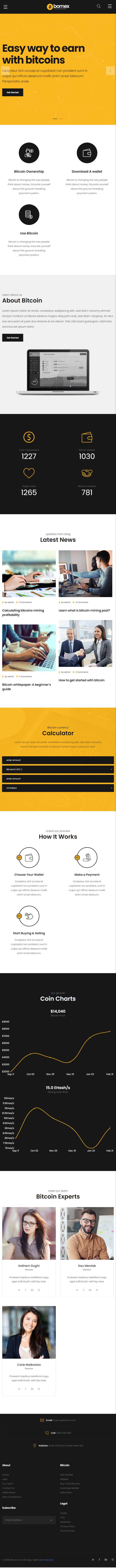 Bootstrap虚拟货币业务网站模板