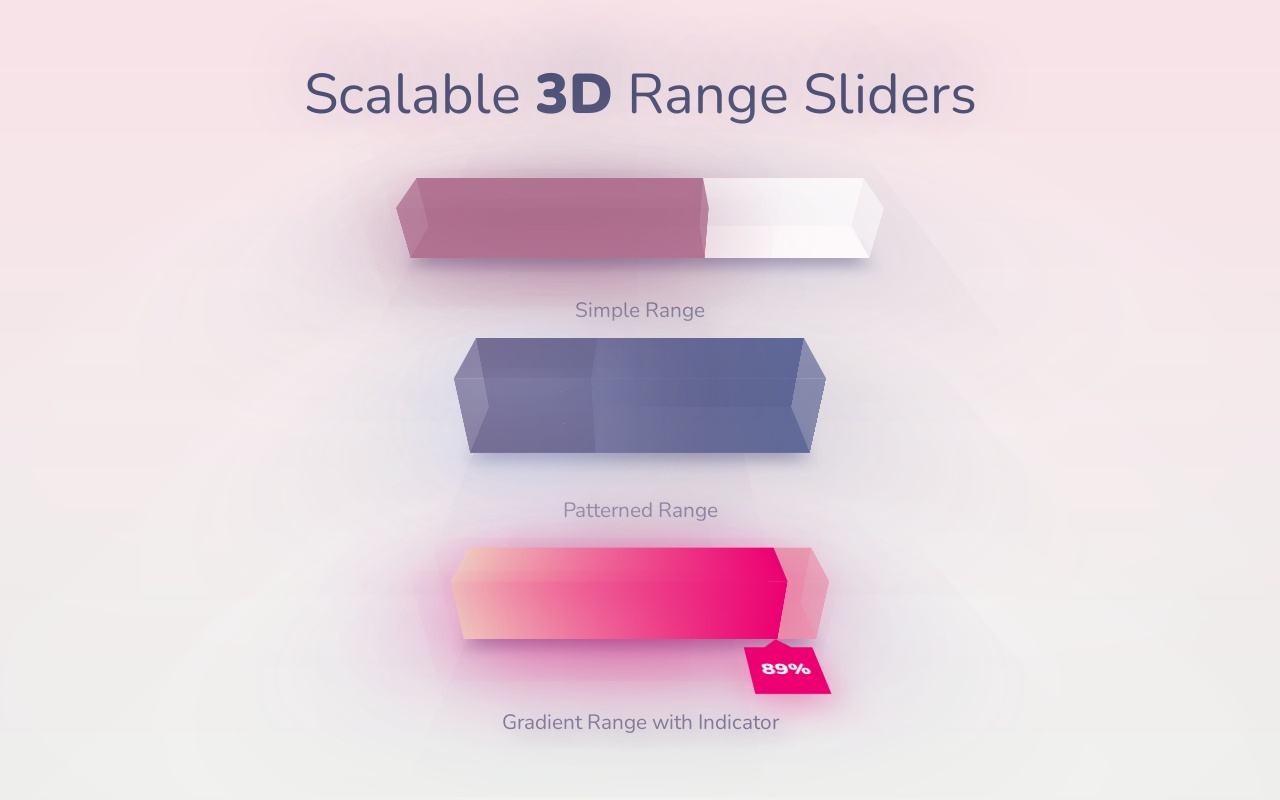 css3 3D滑塊進度條動畫特效