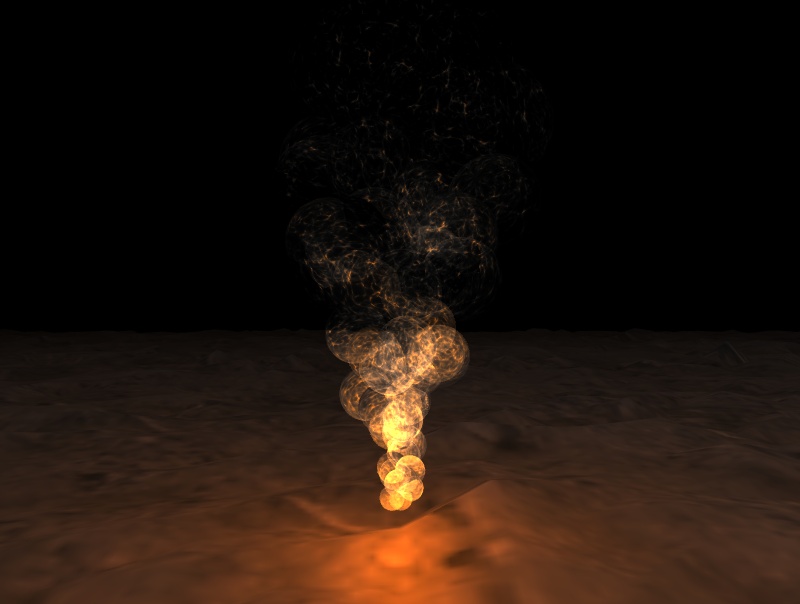 基于canvas 3D地表面冒烟动画特效
