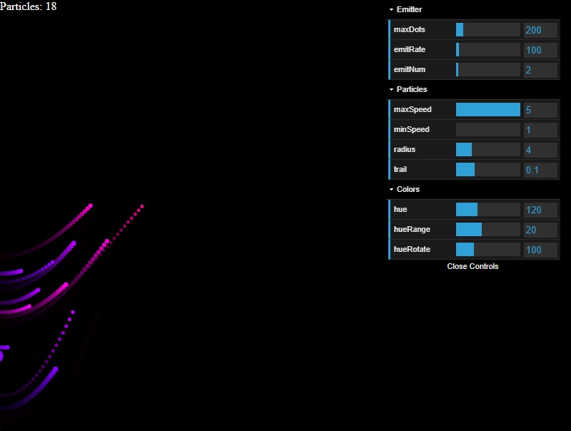 html5 canvas彩色大波浪動畫特效