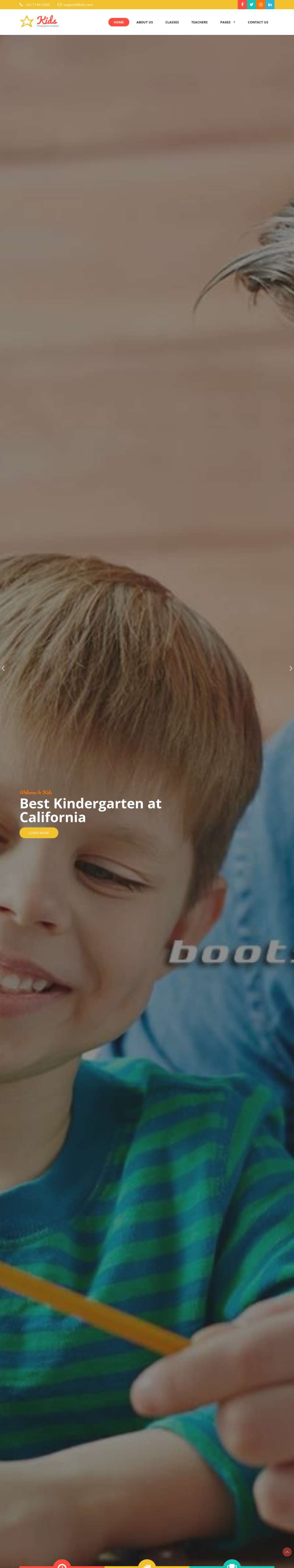 幼儿园儿童教育类网站Bootstrap模板