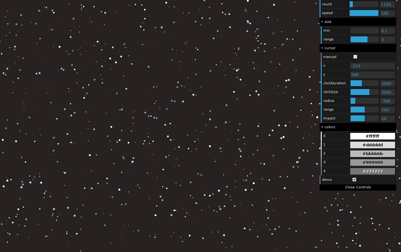 html5 canvas自定義粒子閃爍動畫特效