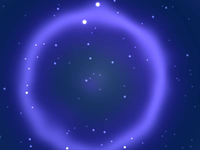 html5 canvas酷炫的光圈粒子动画特效