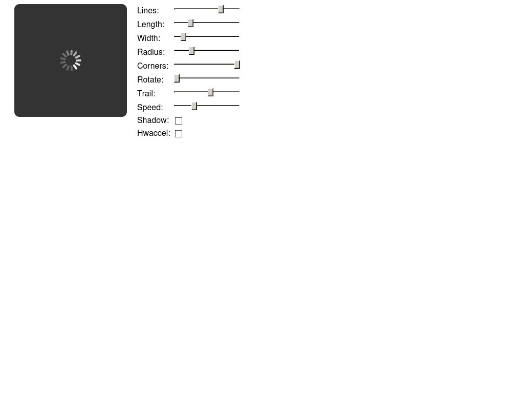 jQuery.spin.js自定义页面加载Loading动画代码