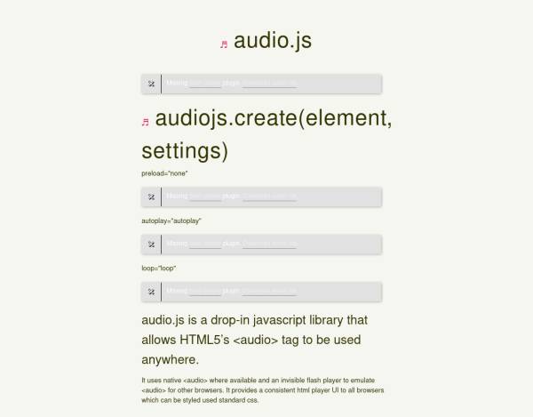 audio.js控制mp3音乐播放器代码