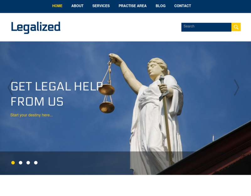 国外蓝色的律师法院网站模板html整站源码