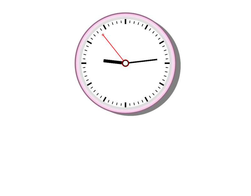 HTML5 canvas圆形时钟指针平缓转动随机切换表盘颜色
