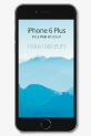 黑色的iPhone6 Plus手机样式设计psd分层素材下载