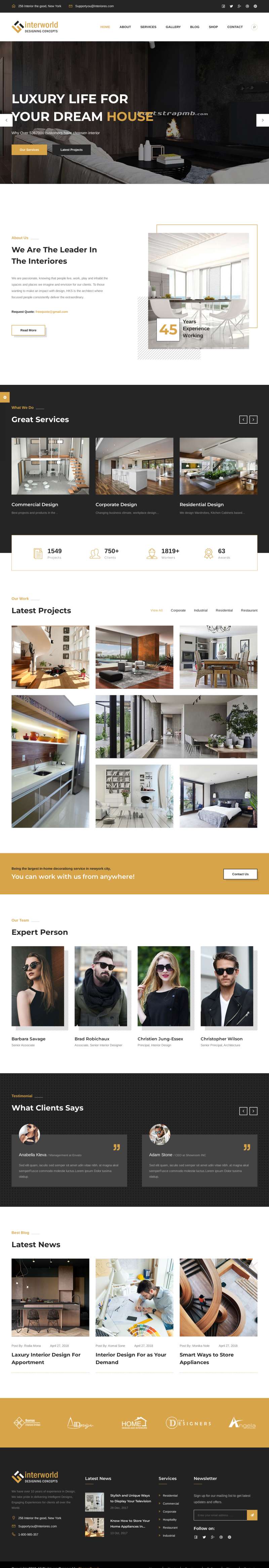 室内装修设计公司html5网站模板