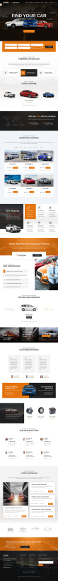 新车销售平台网站Bootstrap模板