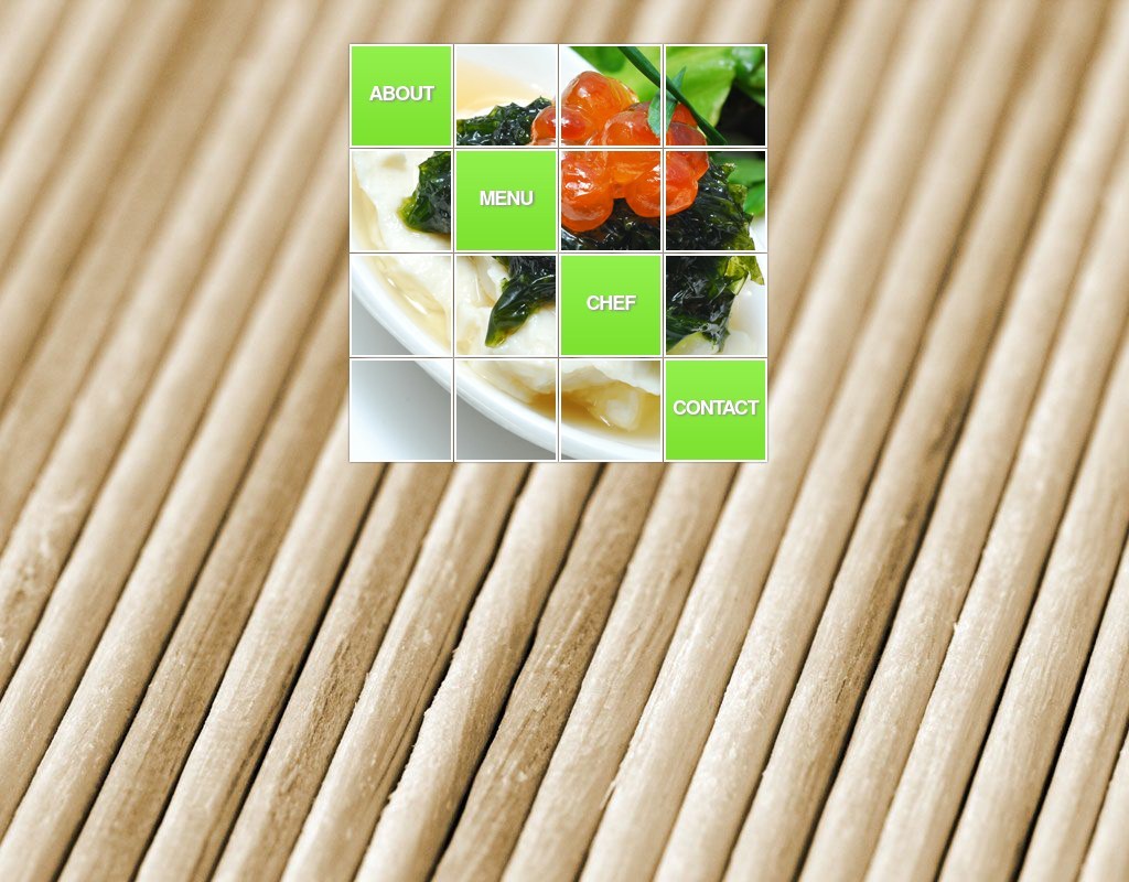 jQuery點擊圖片菜單超酷馬賽克照片墻緩沖運動效果