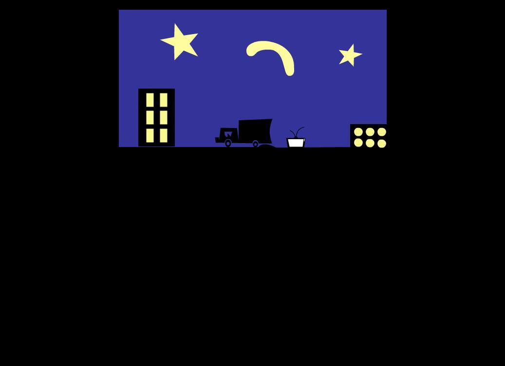 卡通夜晚城市場(chǎng)景flash動(dòng)畫素材