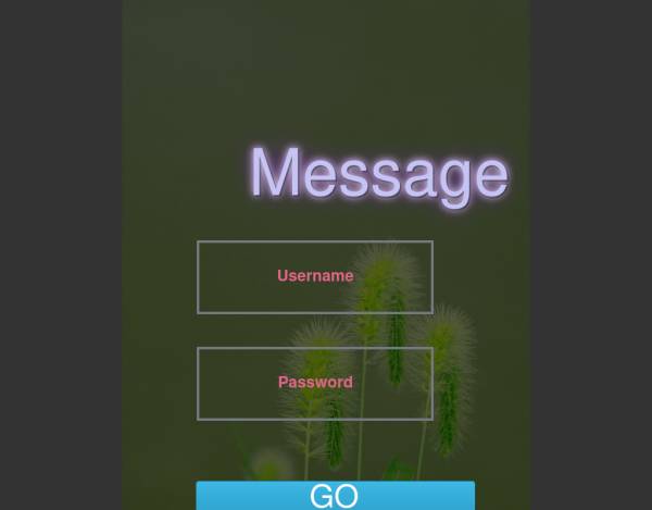 唯美式的手机登录界面