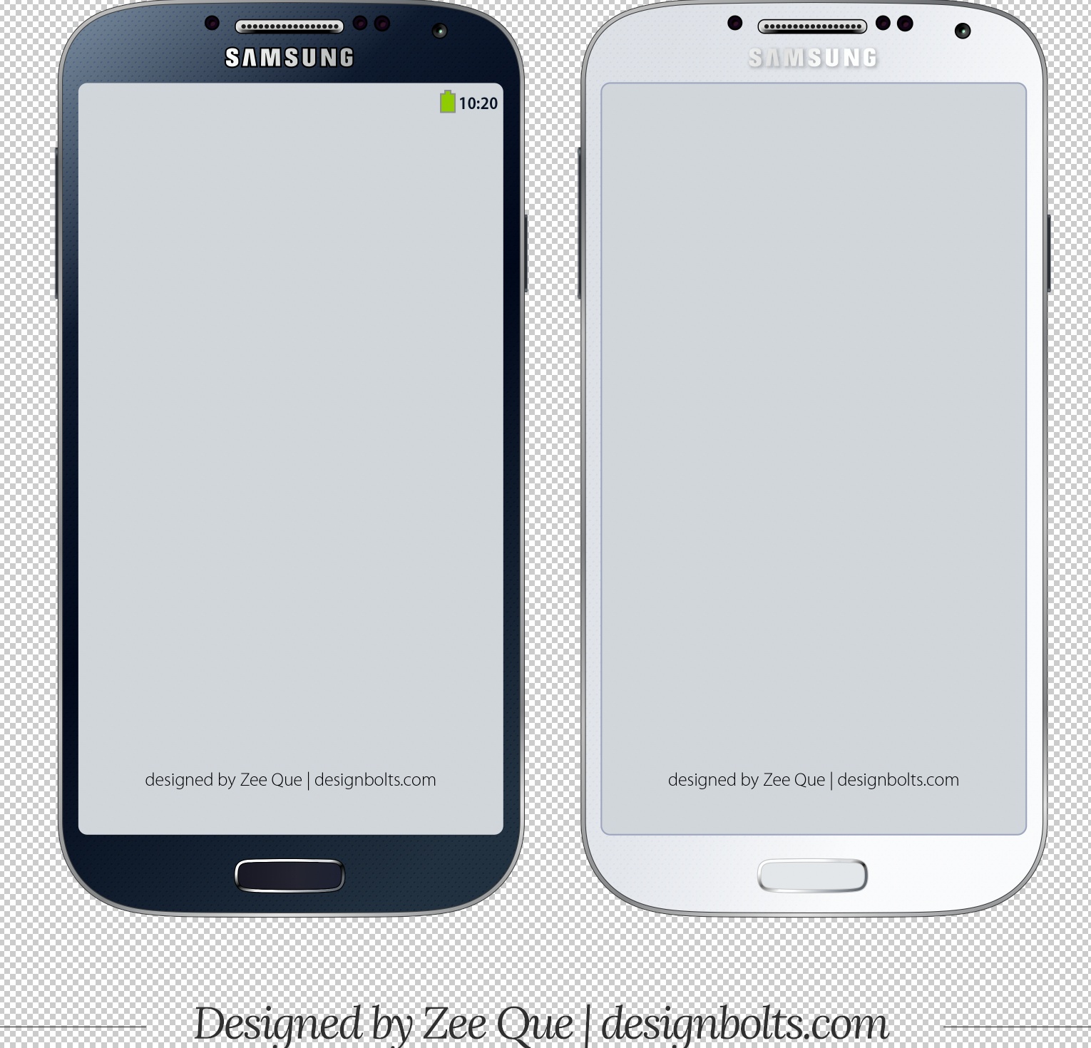 兩款Galaxy S4三星手機素材圖片psd下載