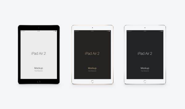 3款苹果ipad air2平板电脑素材psd下载