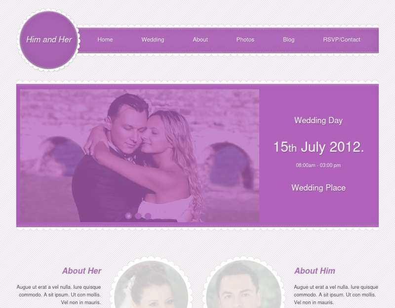 国外简洁的婚庆网站模板html整站下载
