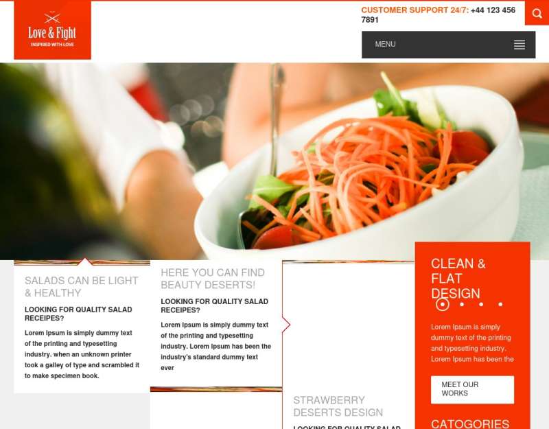 html5响应式设计餐饮网站模板源码下载