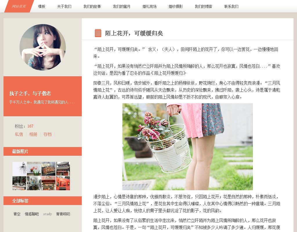 簡(jiǎn)潔的個(gè)人空間博客網(wǎng)頁(yè)模板下載html