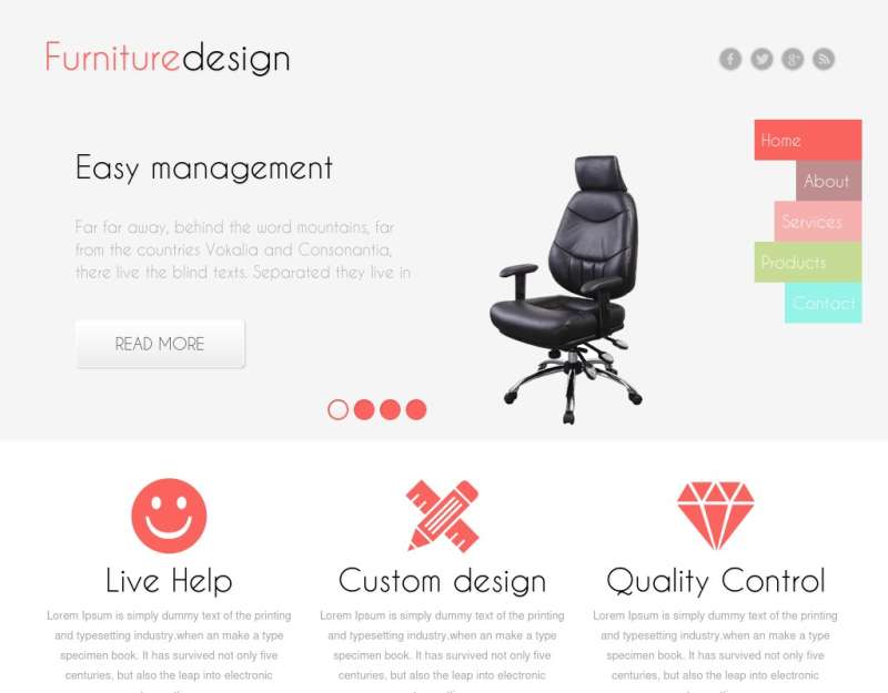 简单个性家具椅子公司网站模板html下载