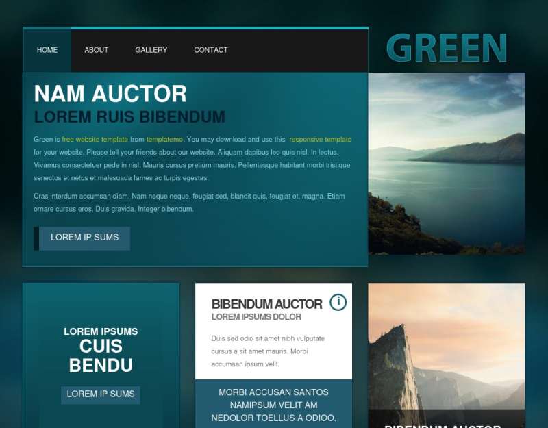 绿色的响应式景区旅游网站模板html下载