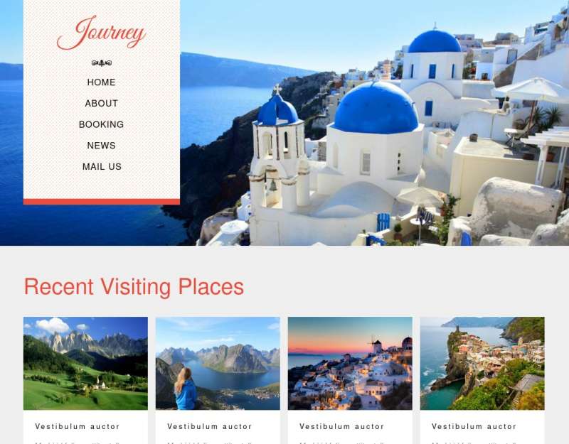 国外简洁的景点旅游网站模板下载