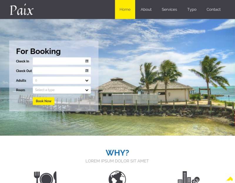 黑色大气的旅游度假酒店网站模板html下载
