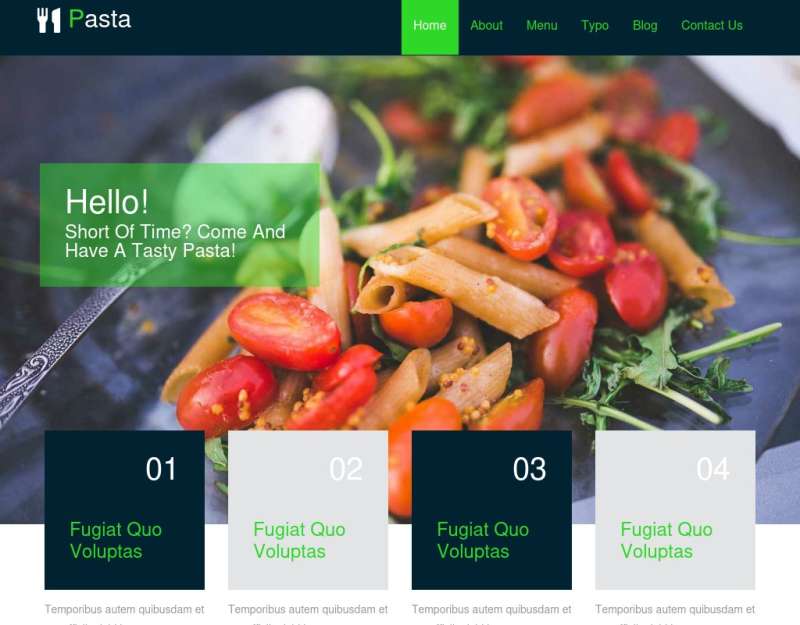 大气的Pasta意大利面餐厅网站模板html整站下载