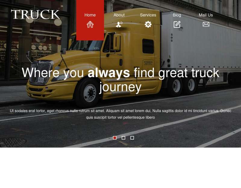 国外宽屏的重型卡车公司网站静态模板下载