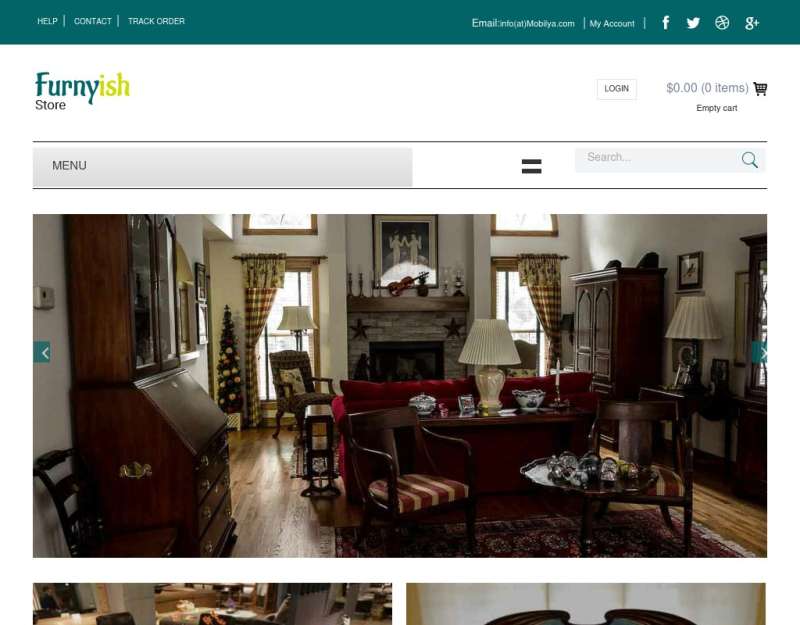 绿色响应式家具用品商城网站模板html源码