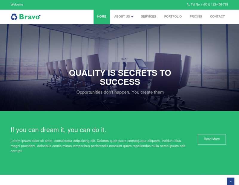 绿色简洁的金融商务公司网站静态模板下载