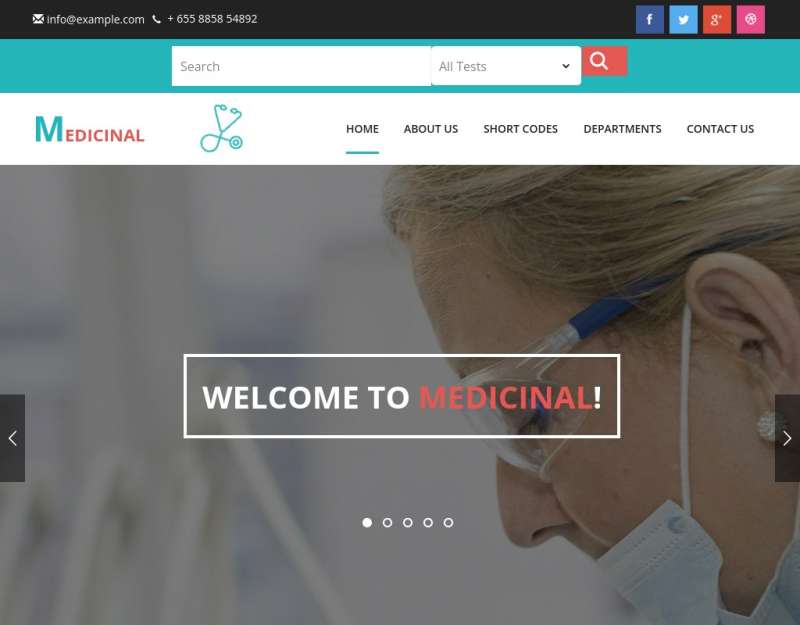蓝色宽屏的医疗仪器公司网站模板html整站