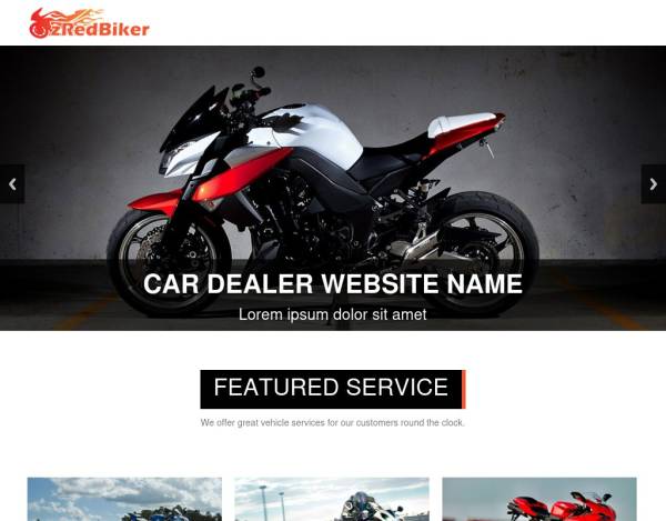 简洁的国外摩托车公司网站模板html下载