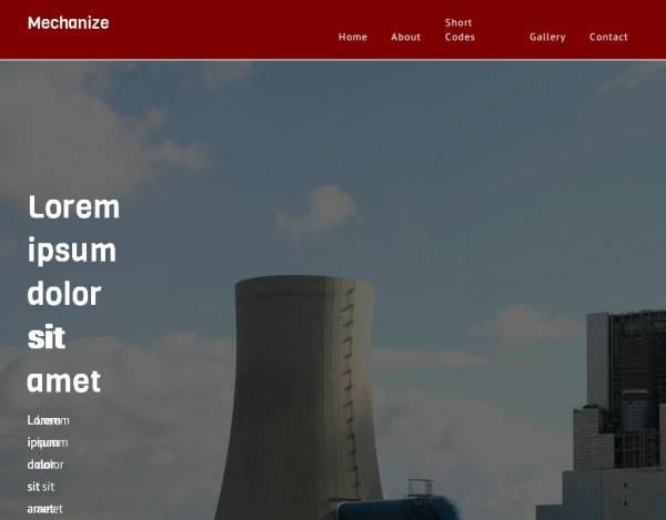 红色大气的工业生产企业网页模板下载