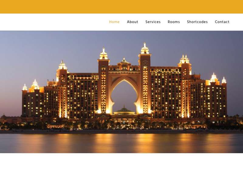 金黄色的国外酒店信息展示网站模板html整站