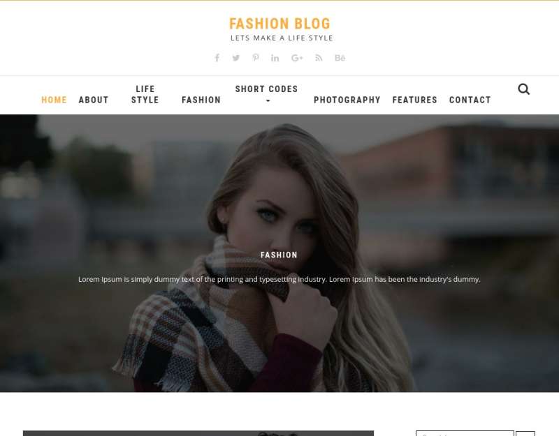 宽屏的生活时尚服装品牌公司网站模板