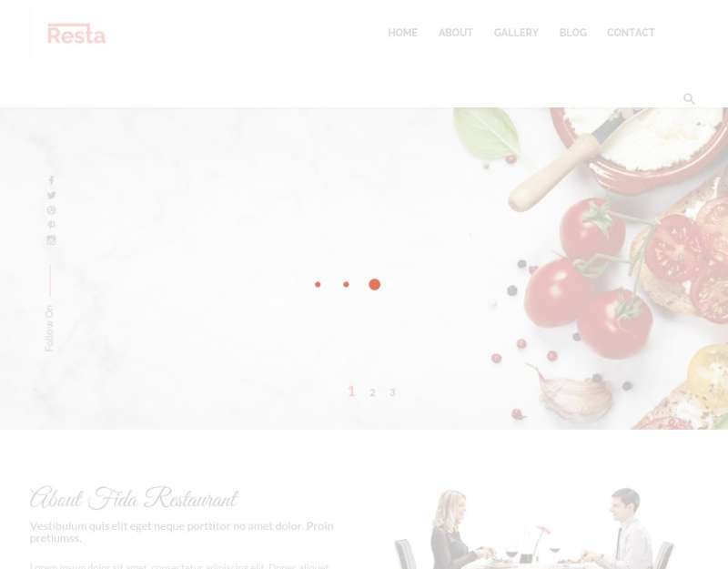 红色的国外西餐厅美食网站模板html下载