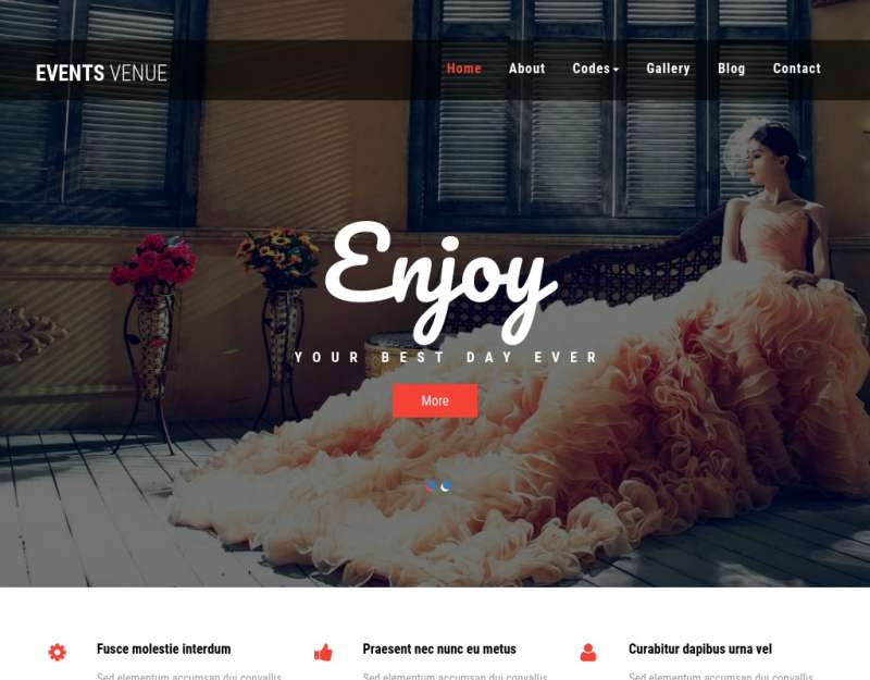 黑色简洁的婚礼策划公司网页模板