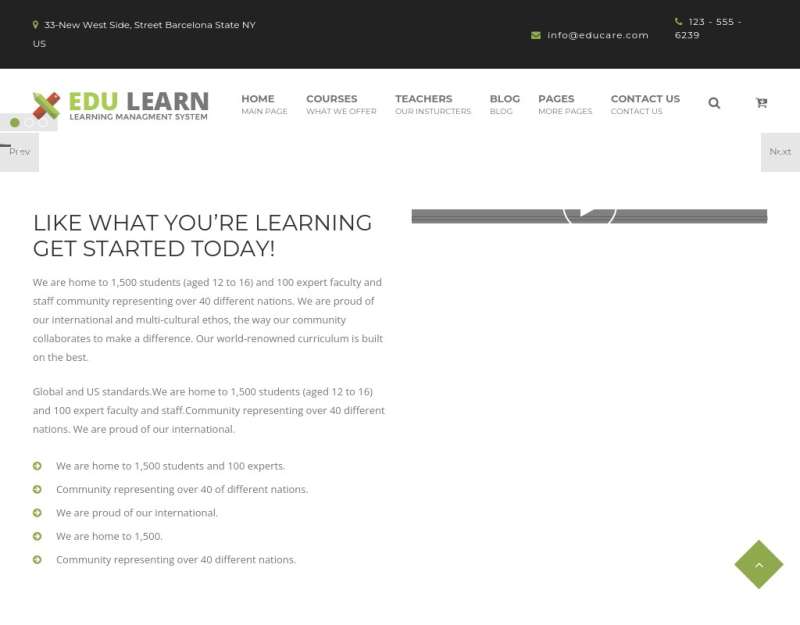黑色扁平化的网络教育学院课程培训网站模板