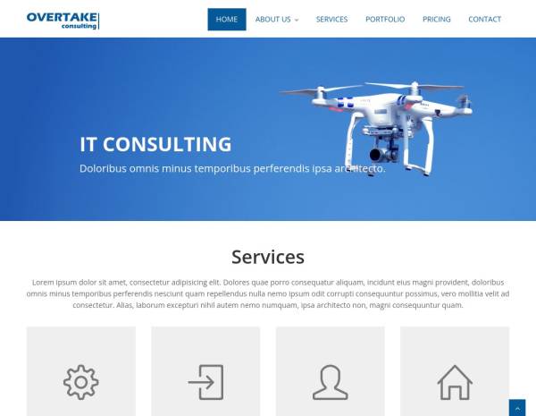 蓝色简单的无人机公司网站html模板