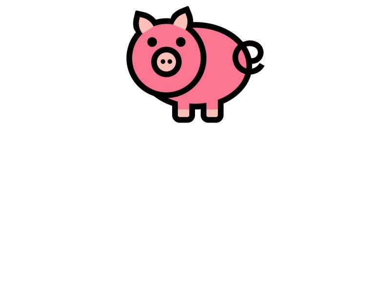 纯css3绘制可爱的小猪猪样式代码