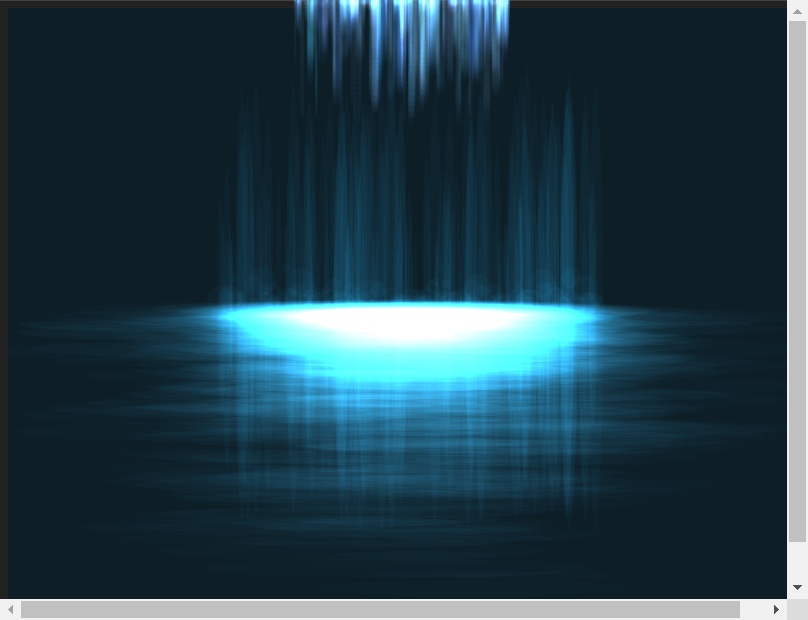 瀑布高空下落到湖面的動(dòng)畫(huà)html5演示
