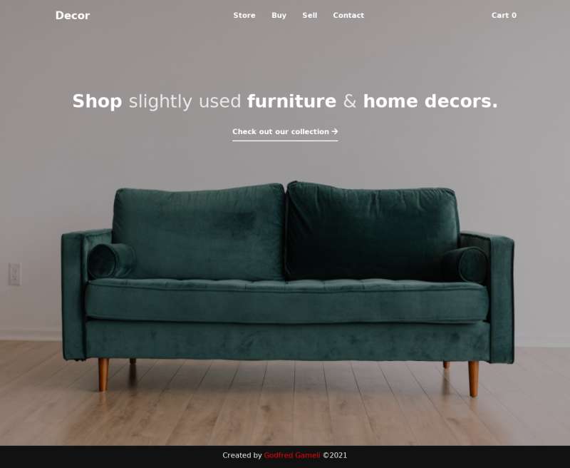 适合家居类的含有沙发的装饰图的网页模板