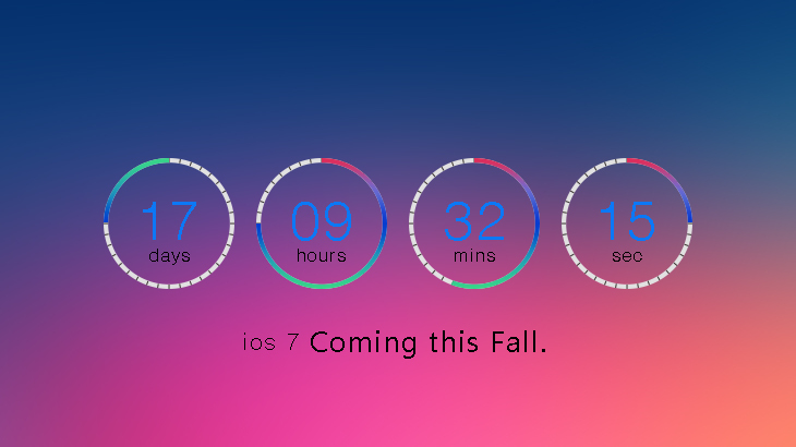 iOS7風格的倒數(shù)計時器PSD分層素材下載
