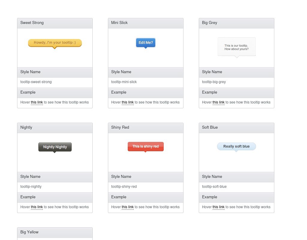 jQuery CSS3漂亮的tooptip提示框動畫特效